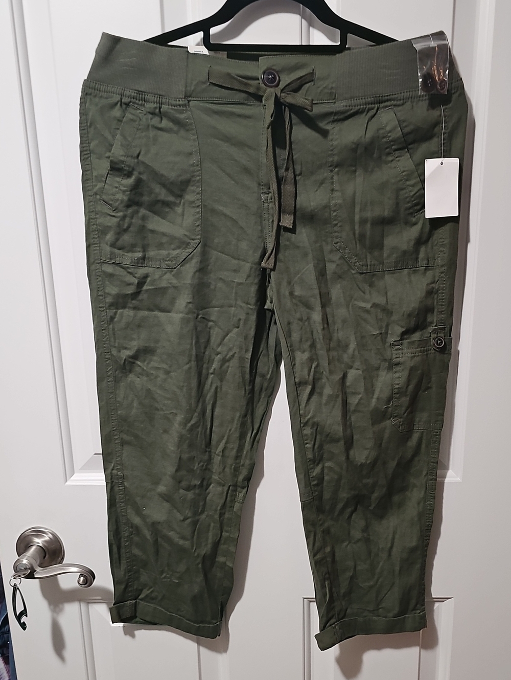 Women's  So Medium Olive Green Cargo Jogger Pants